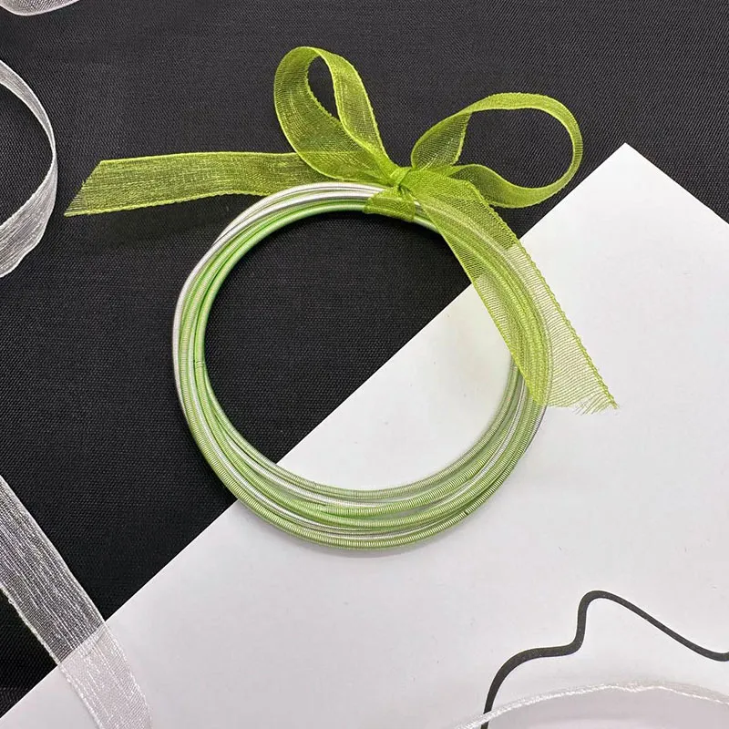 Chic Ribbon-Wrapped Bangles