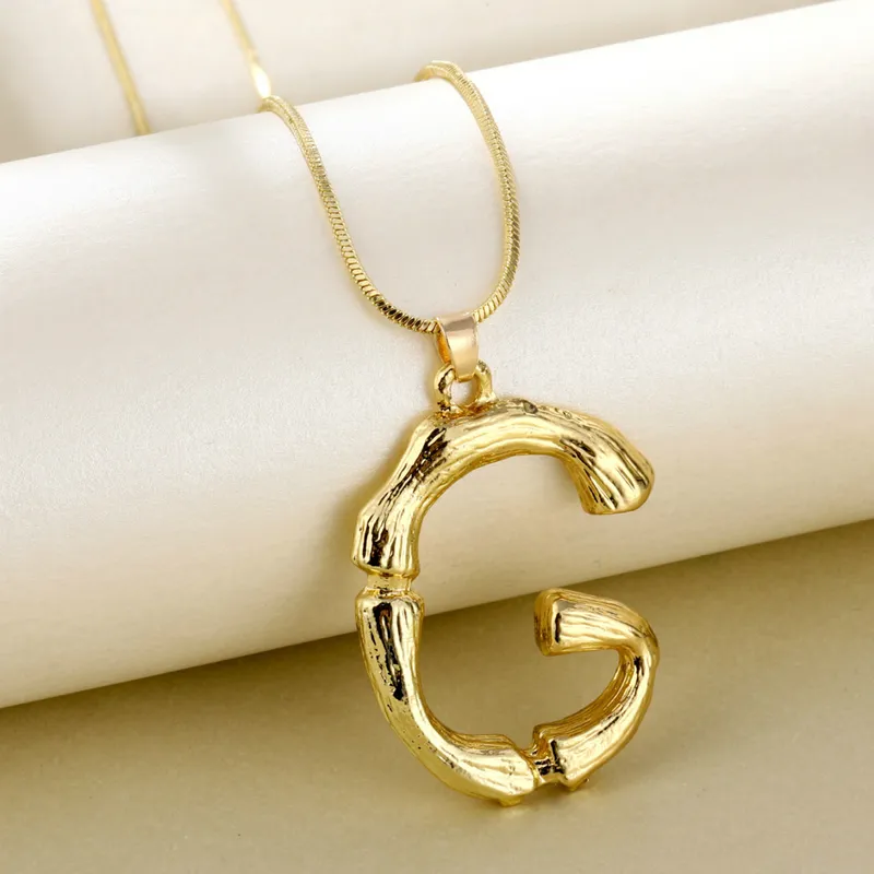 Golden Initial Pendant Necklace