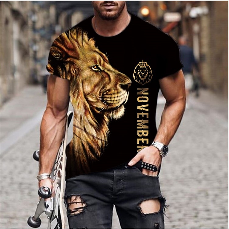 Graphic Eagle National Flag 3D Print Short Sleeve Tee