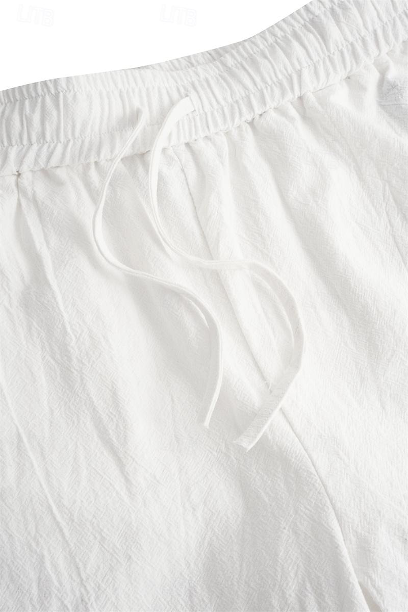 Summer Shorts with Drawstring, Elastic Waist, Breathable Design